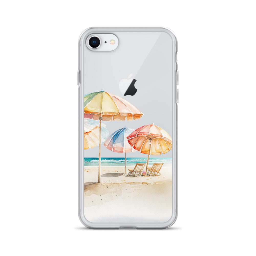 Clear Case for iPhone® Beach Umbrellas