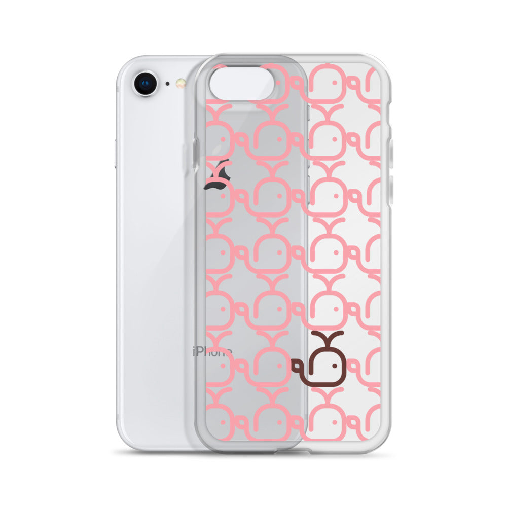 Clear Case for iPhone® Whales Pink