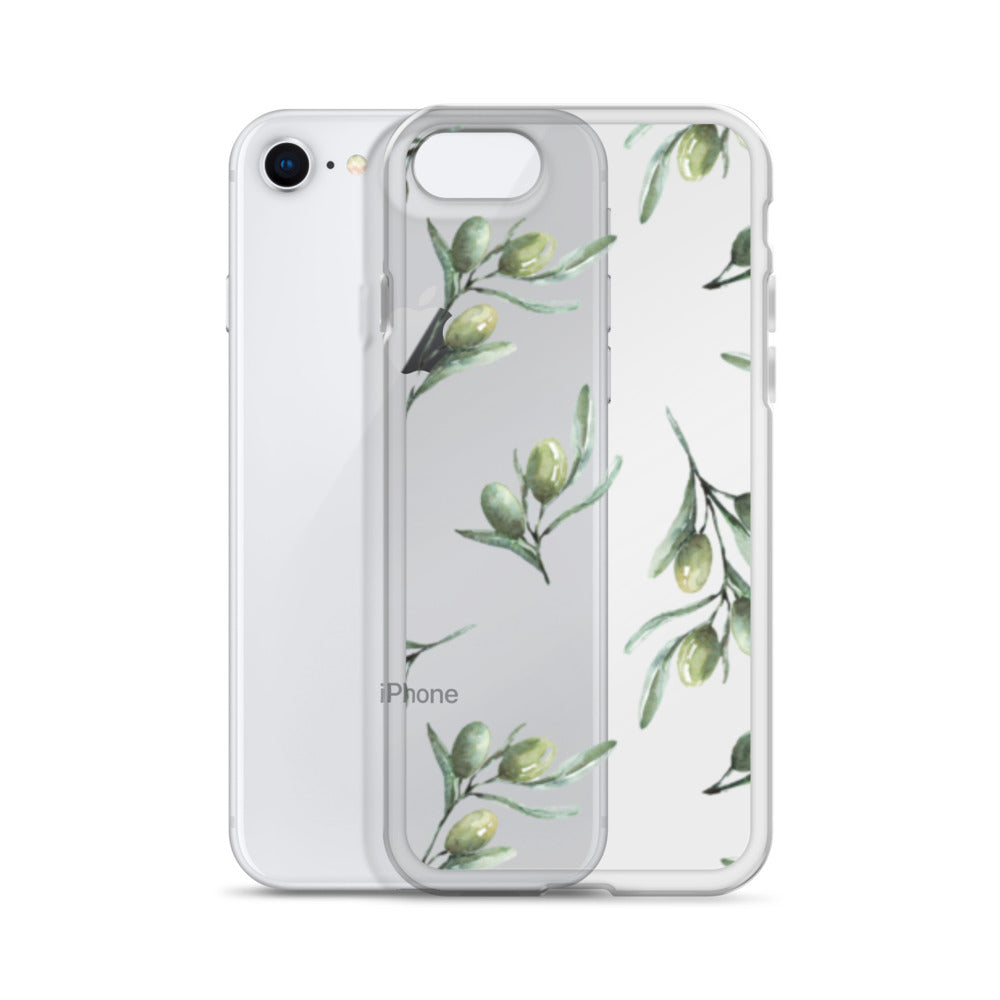 Clear Case for iPhone® Olive Branch