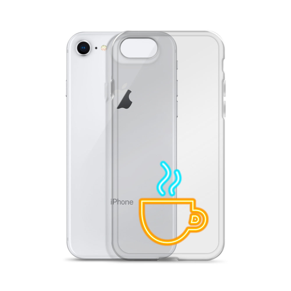 Clear Case for iPhone® Neon Coffee