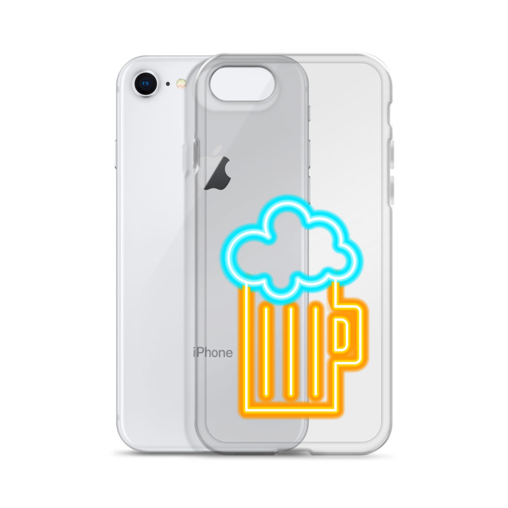 Clear Case for iPhone® Neon Beer