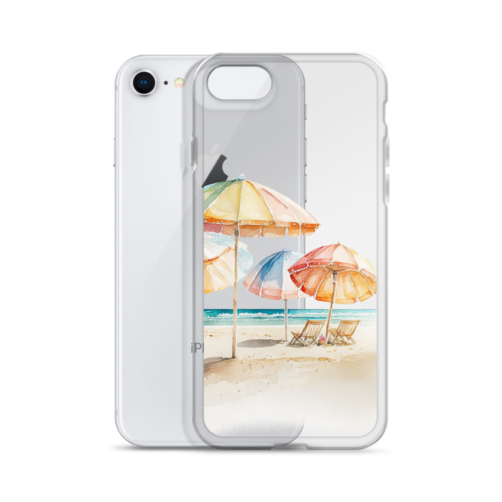 Clear Case for iPhone® Beach Umbrellas