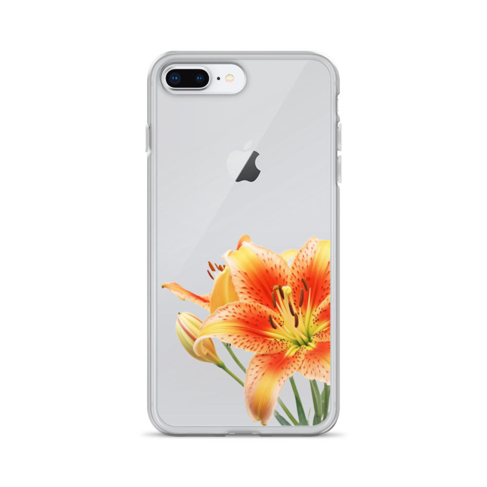 Clear Case for iPhone® Orange Lily