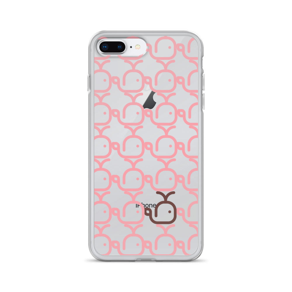 Clear Case for iPhone® Whales Pink