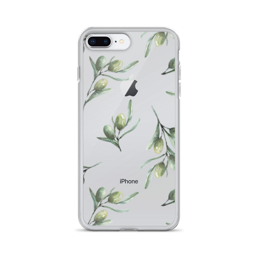 Clear Case for iPhone® Olive Branch