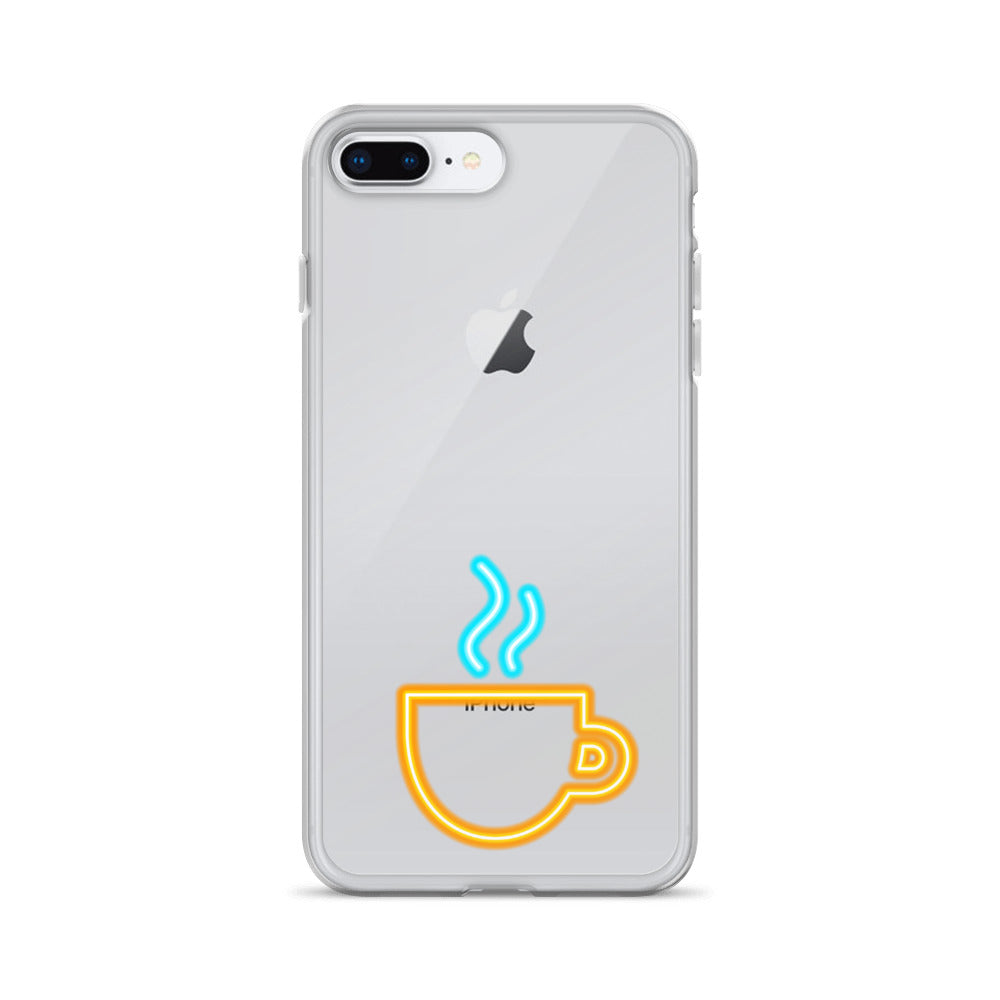 Clear Case for iPhone® Neon Coffee