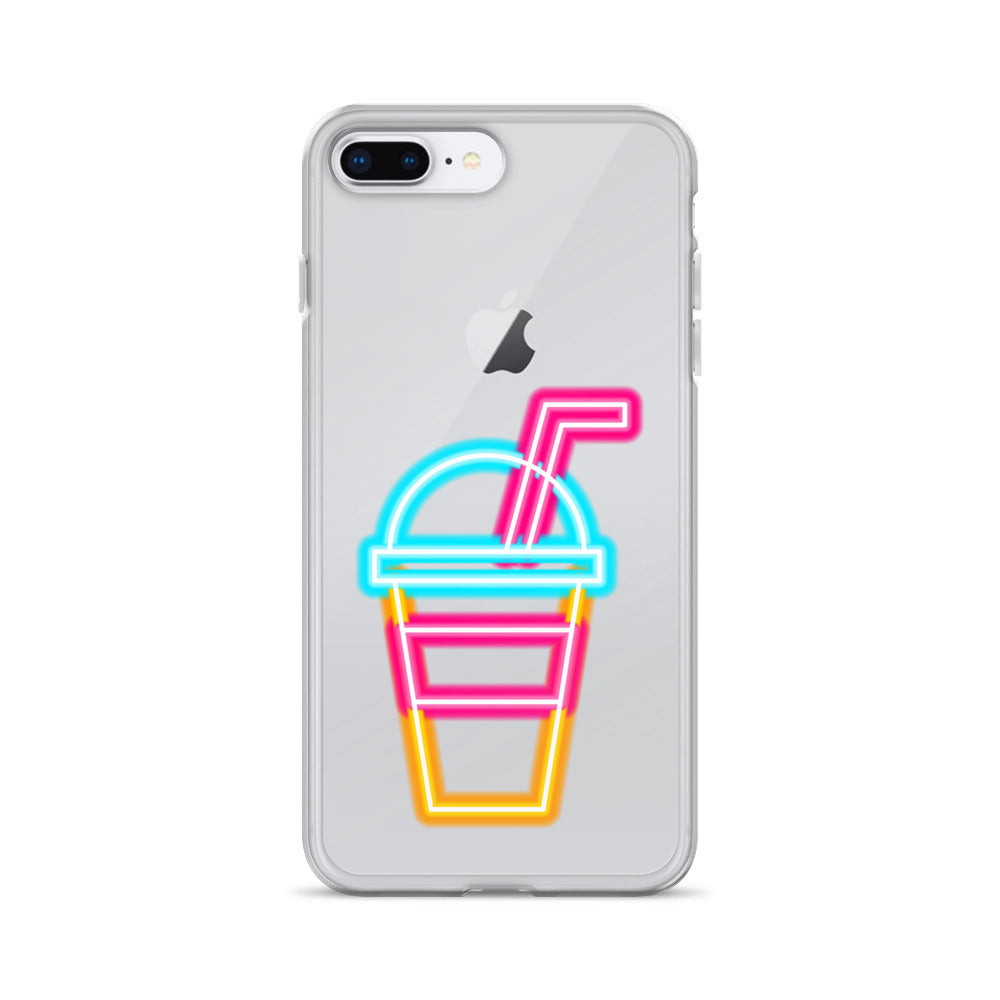 Clear Case for iPhone® Neon Drink