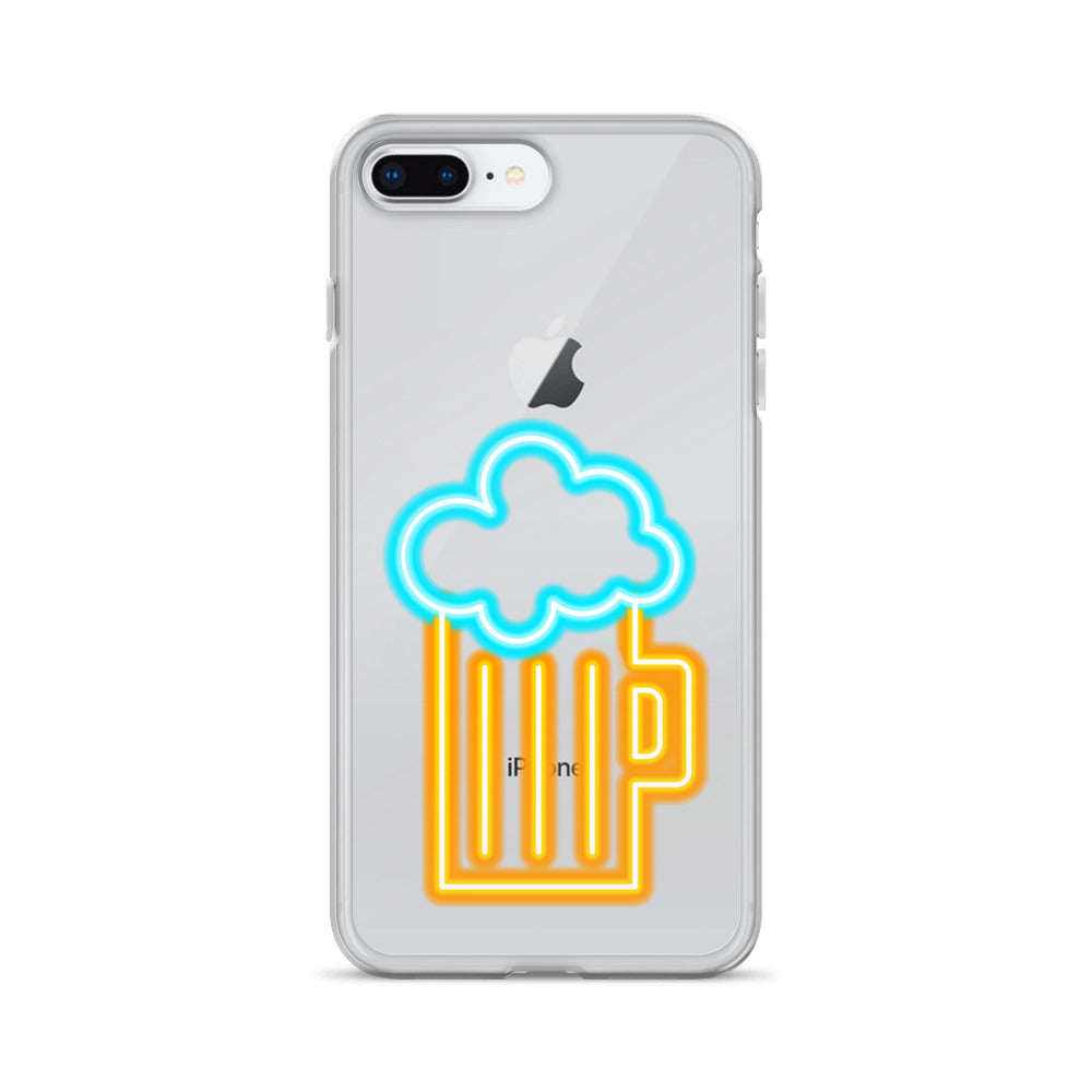 Clear Case for iPhone® Neon Beer