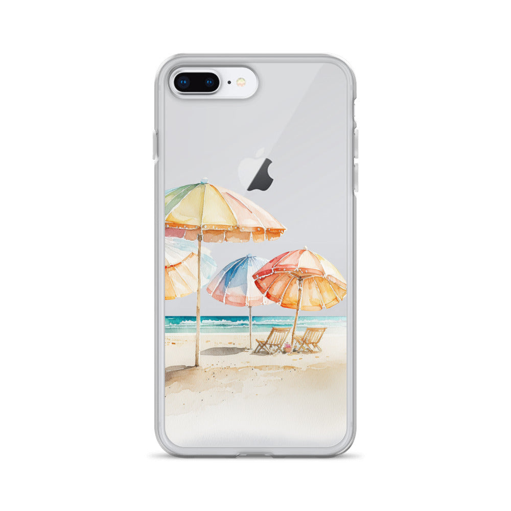 Clear Case for iPhone® Beach Umbrellas