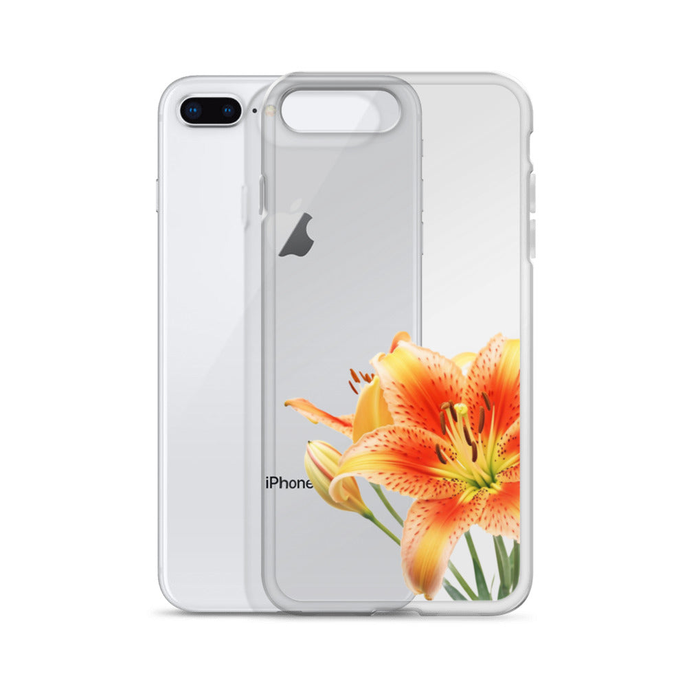 Clear Case for iPhone® Orange Lily