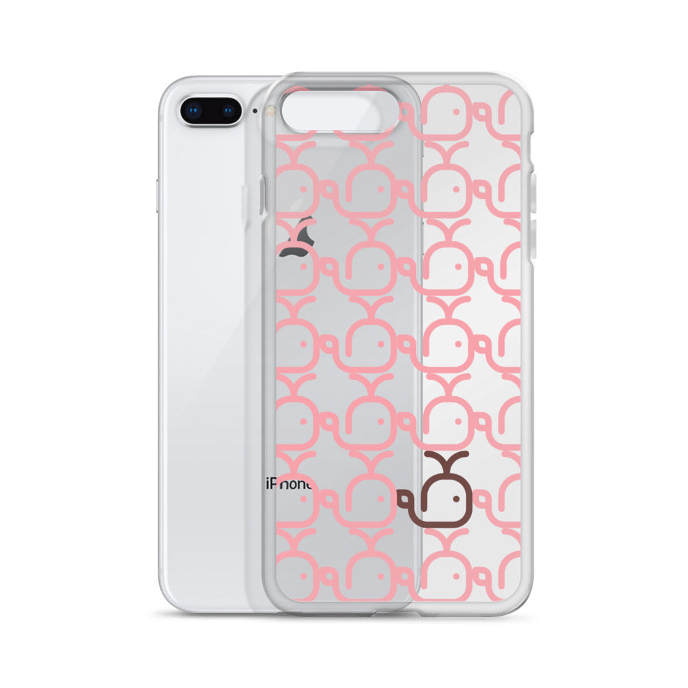 Clear Case for iPhone® Whales Pink