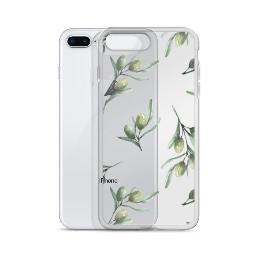 Clear Case for iPhone® Olive Branch