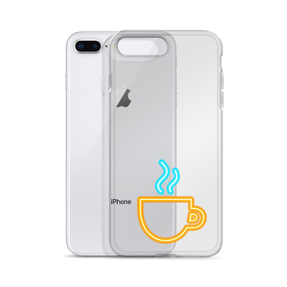 Clear Case for iPhone® Neon Coffee