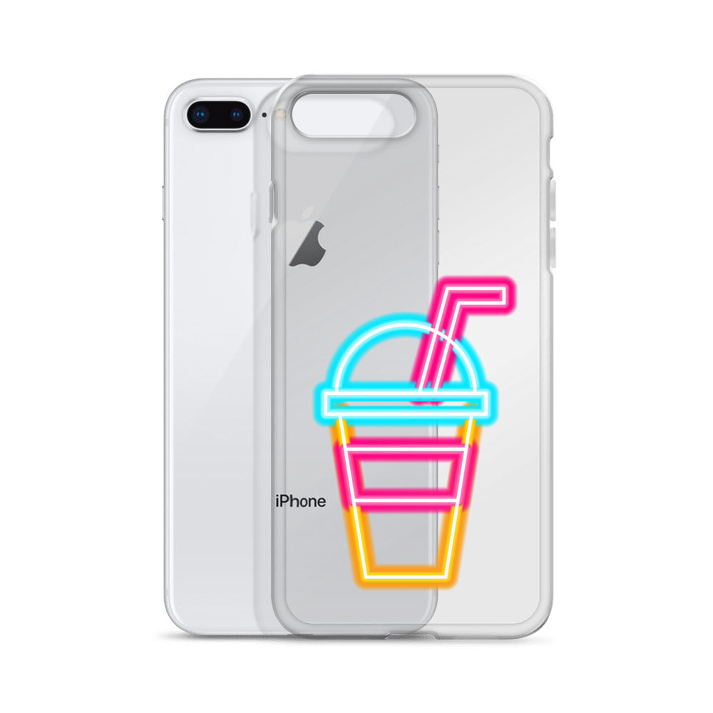 Clear Case for iPhone® Neon Drink