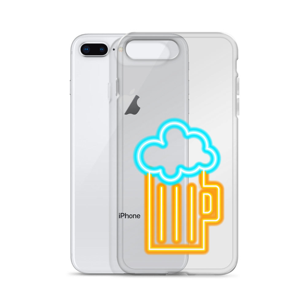 Clear Case for iPhone® Neon Beer