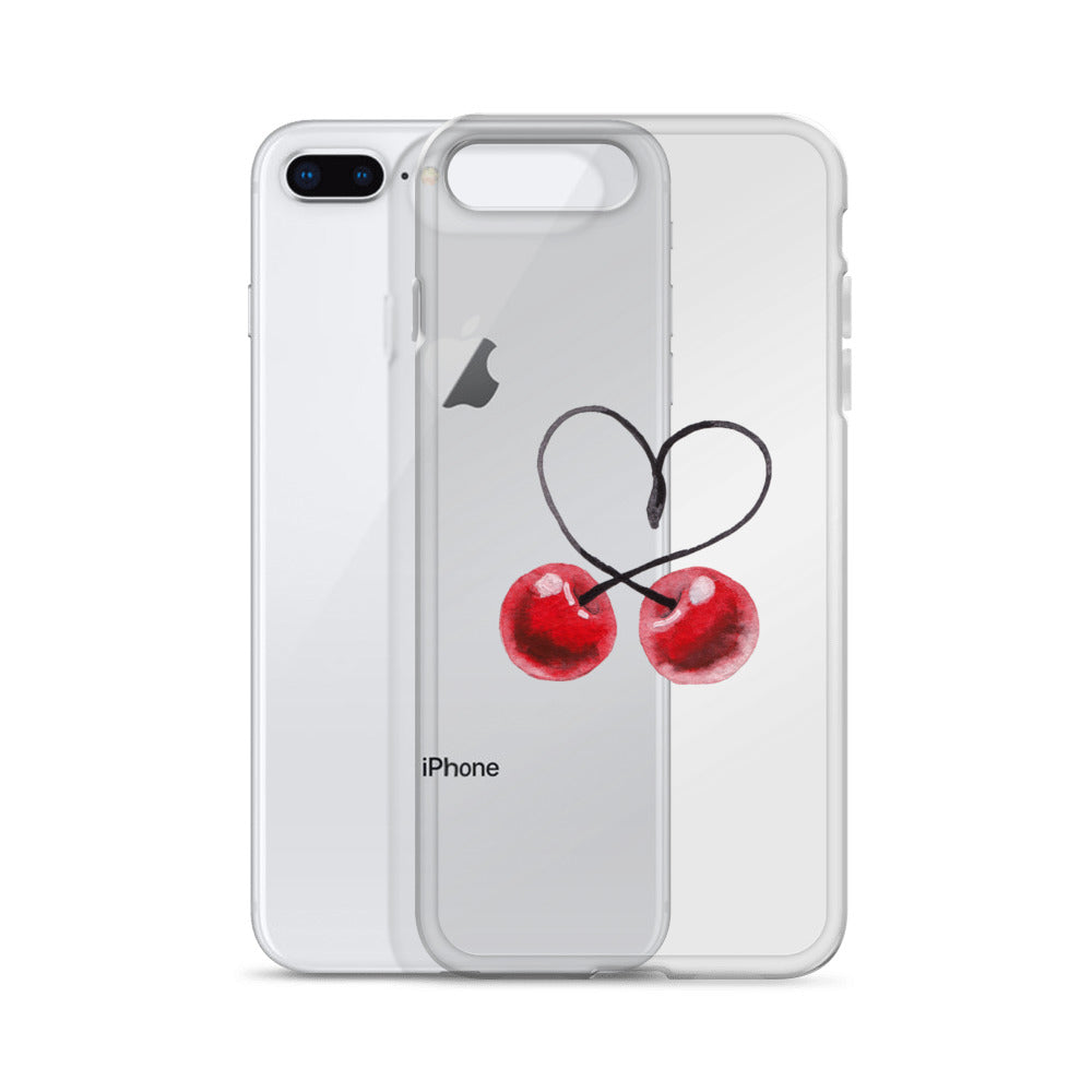 Clear Case for iPhone® Cherry Love