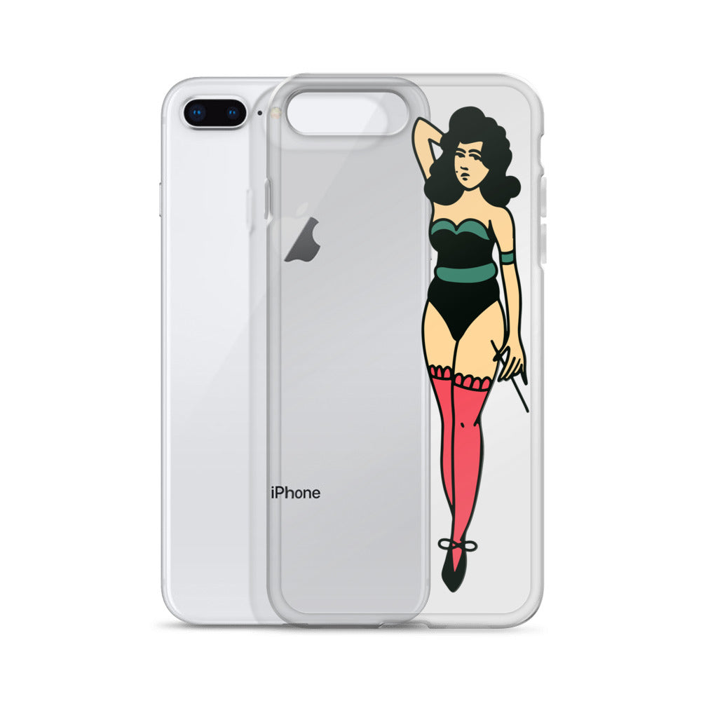 Clear Case for iPhone® Tattoo Lady