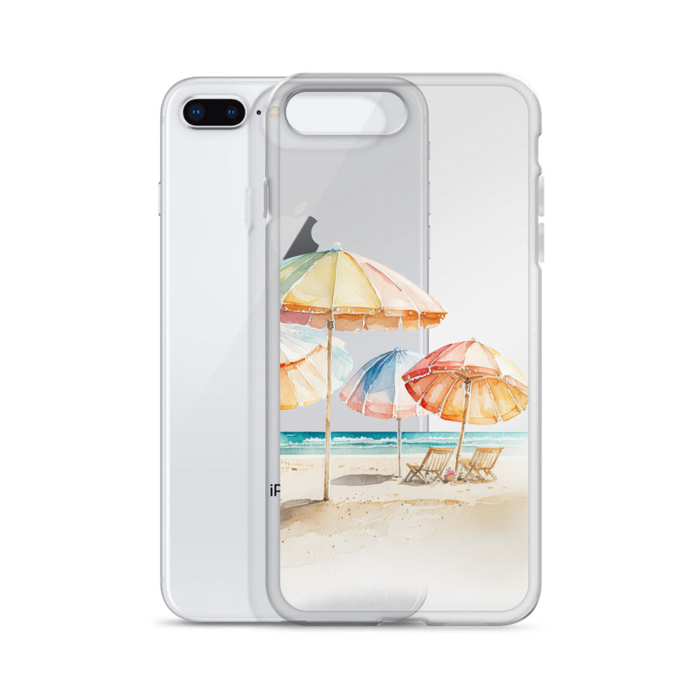 Clear Case for iPhone® Beach Umbrellas