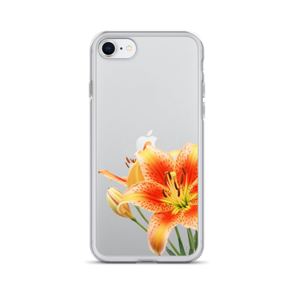 Clear Case for iPhone® Orange Lily