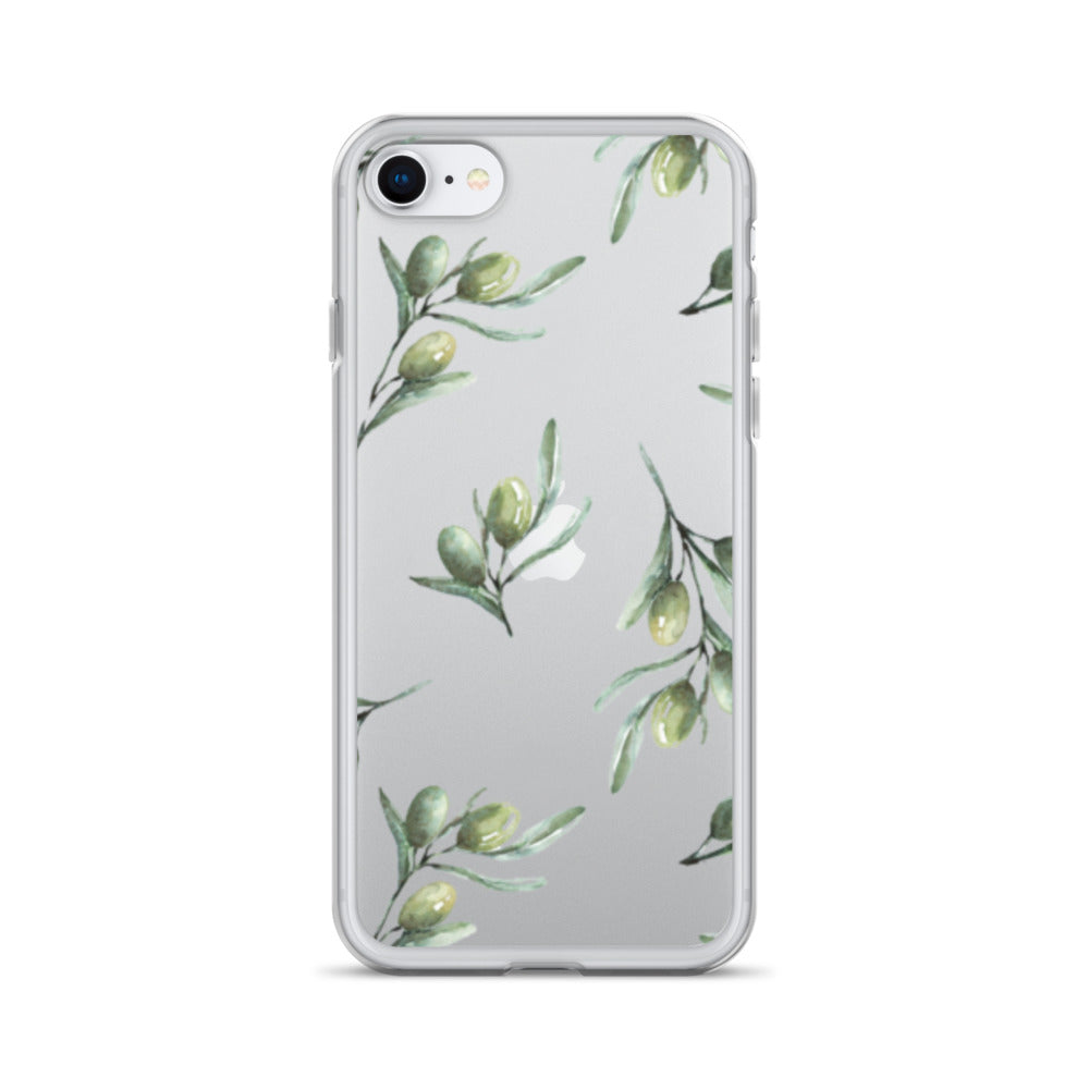 Clear Case for iPhone® Olive Branch