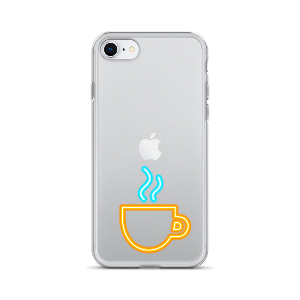 Clear Case for iPhone® Neon Coffee