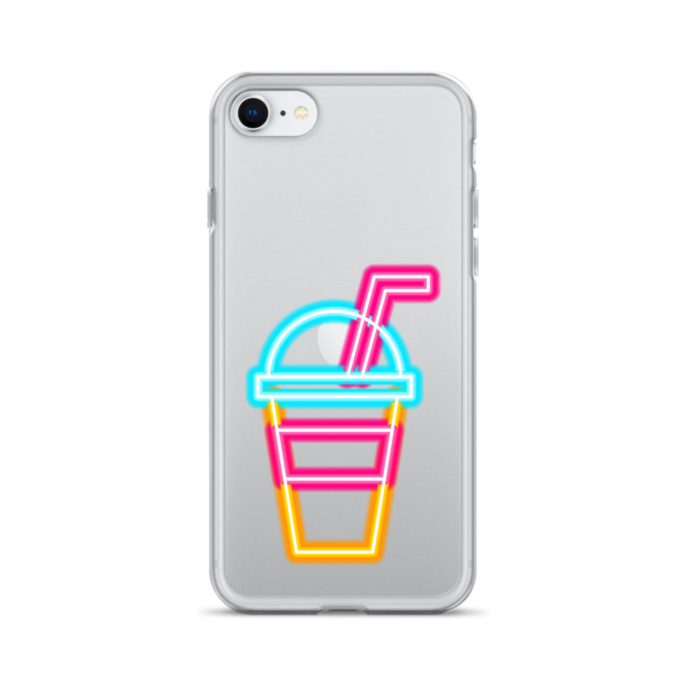 Clear Case for iPhone® Neon Drink