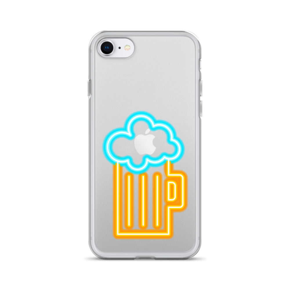 Clear Case for iPhone® Neon Beer