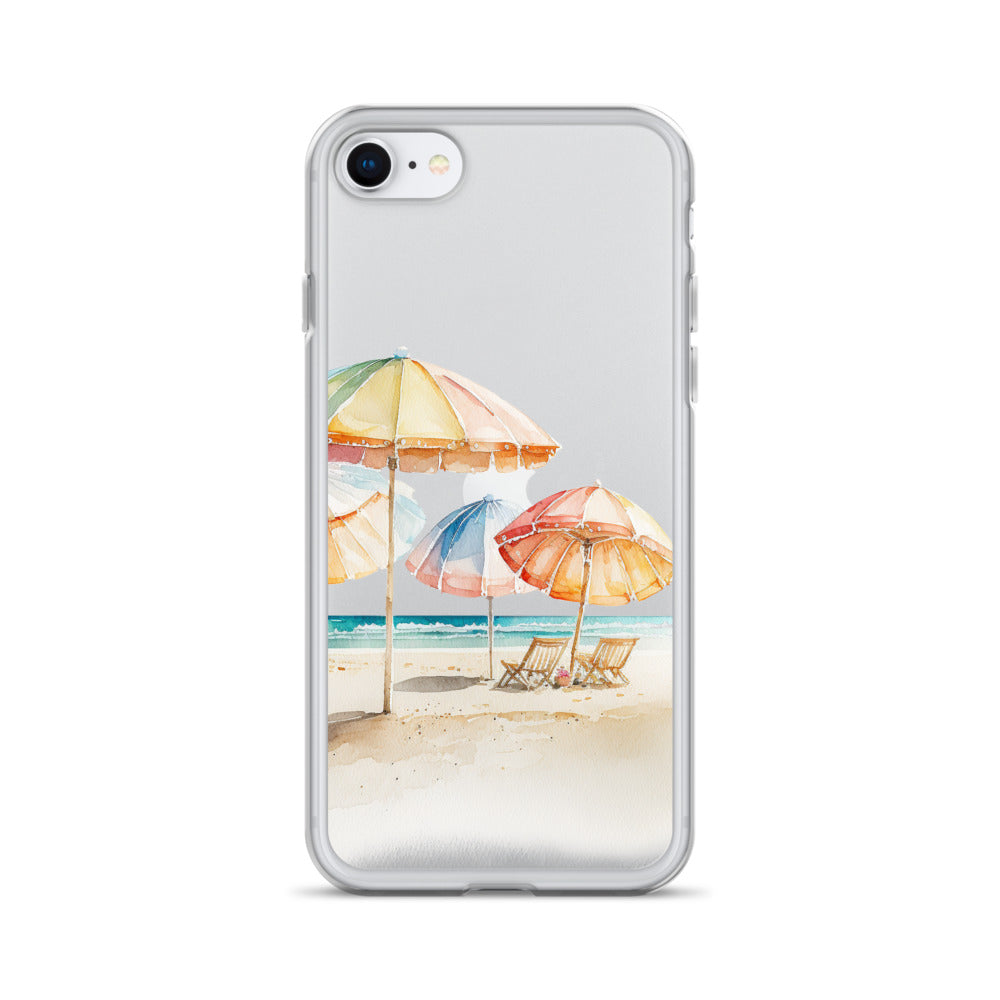 Clear Case for iPhone® Beach Umbrellas