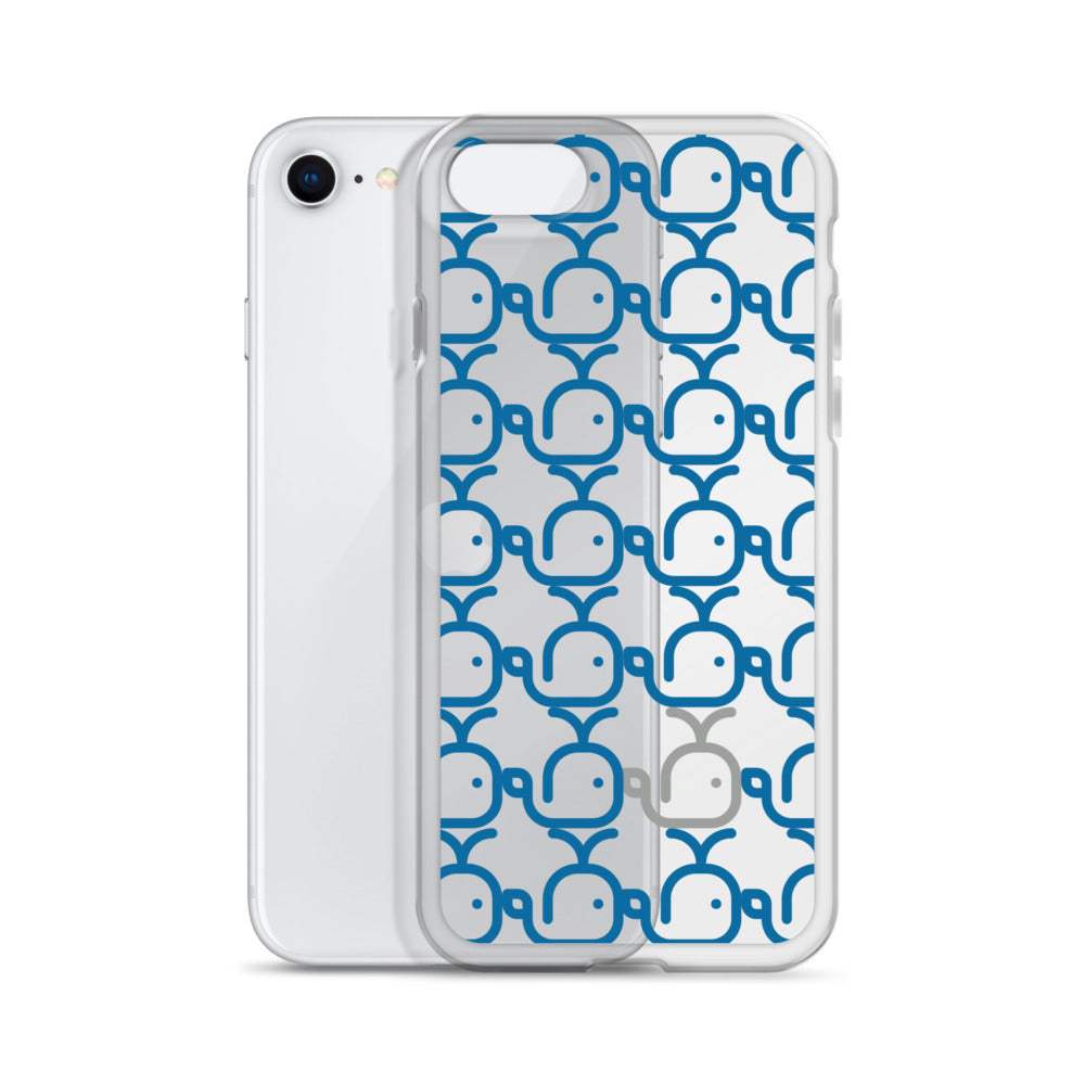 Clear Case for iPhone® Whales Blue/Grey