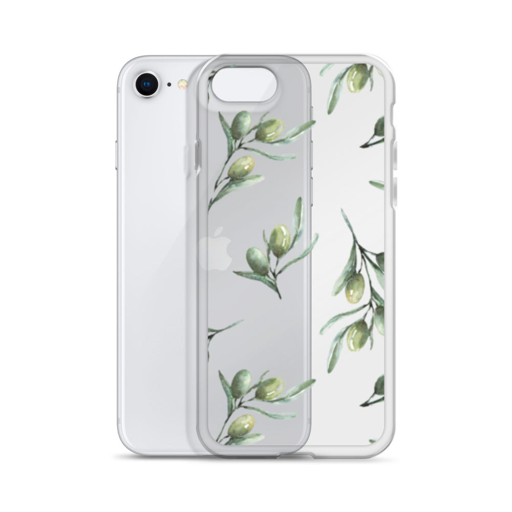 Clear Case for iPhone® Olive Branch