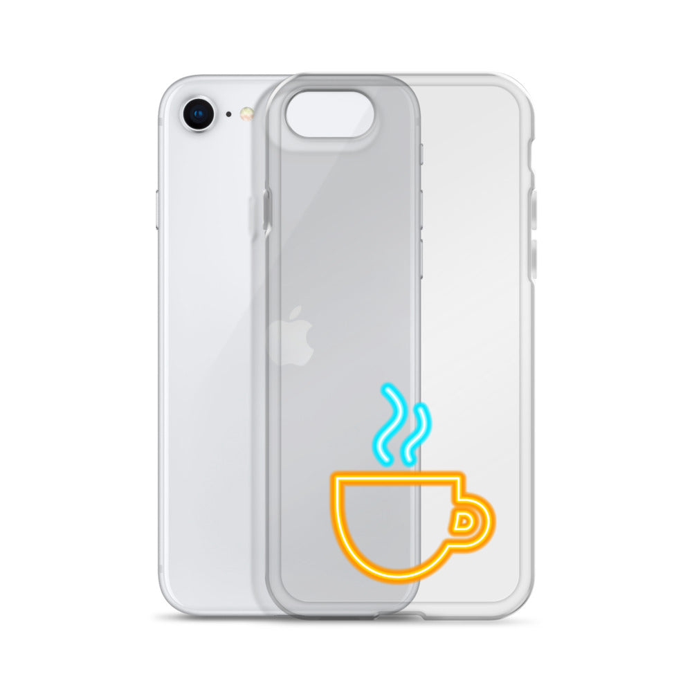 Clear Case for iPhone® Neon Coffee