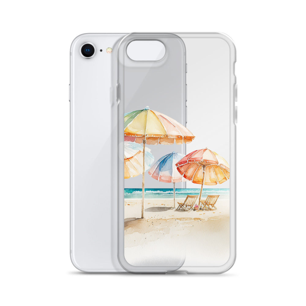 Clear Case for iPhone® Beach Umbrellas