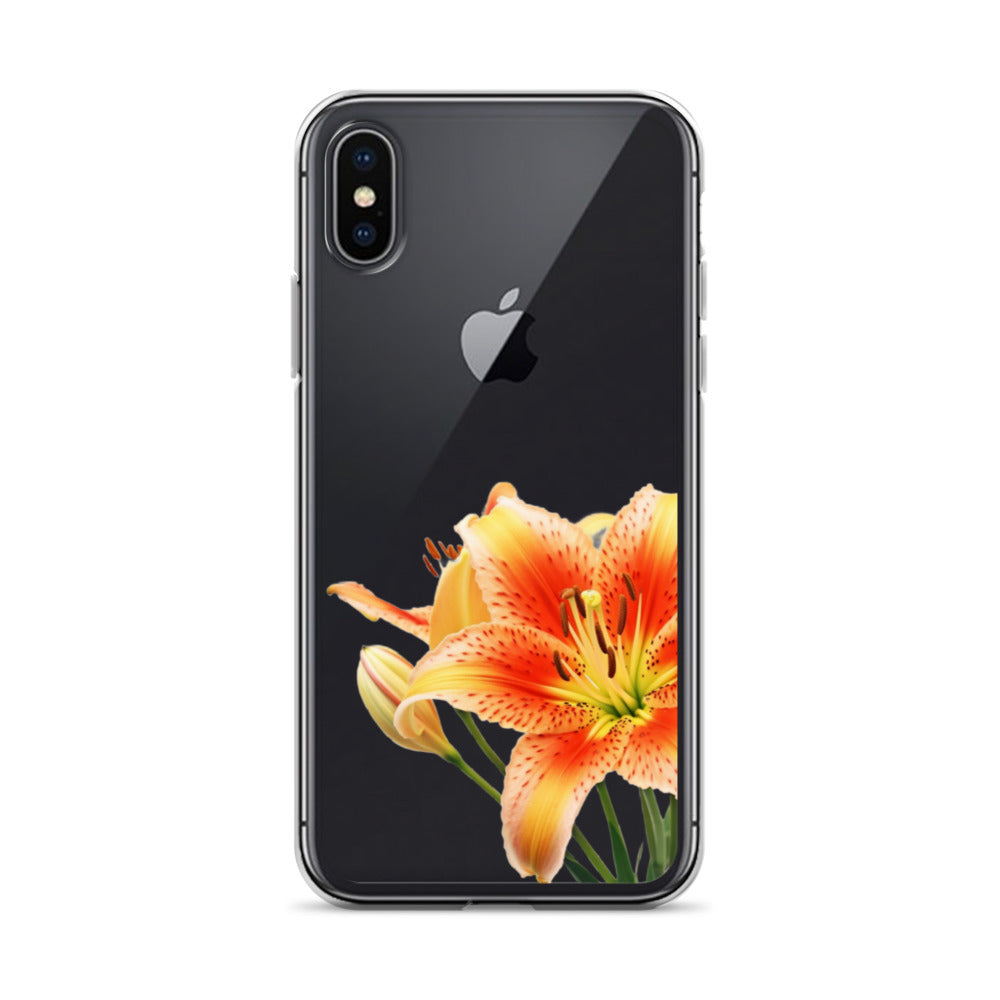 Clear Case for iPhone® Orange Lily