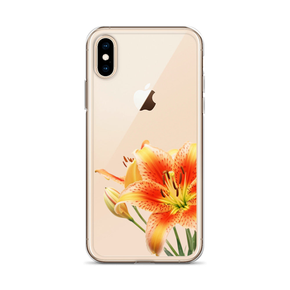 Clear Case for iPhone® Orange Lily