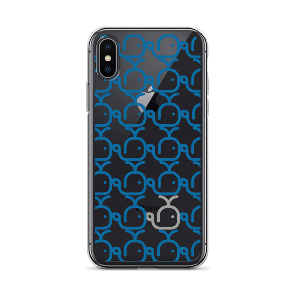 Clear Case for iPhone® Whales Blue/Grey