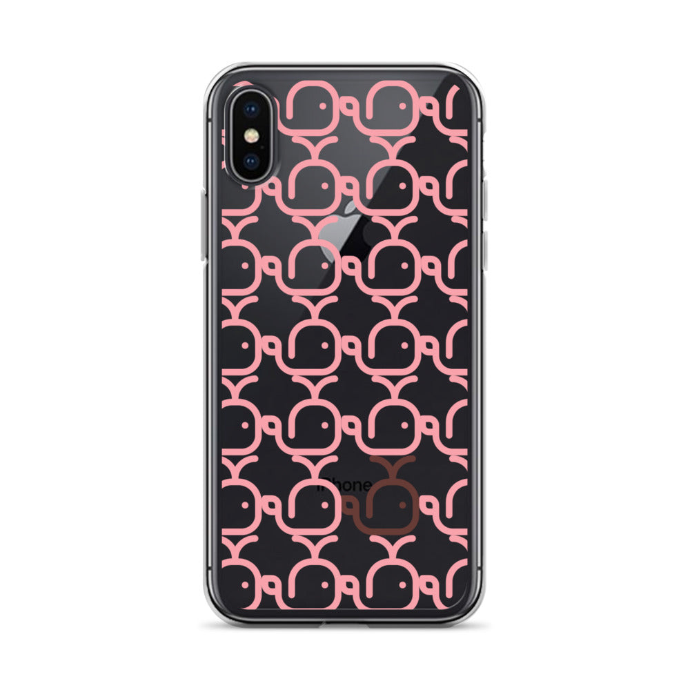 Clear Case for iPhone® Whales Pink