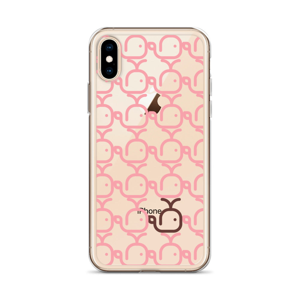 Clear Case for iPhone® Whales Pink