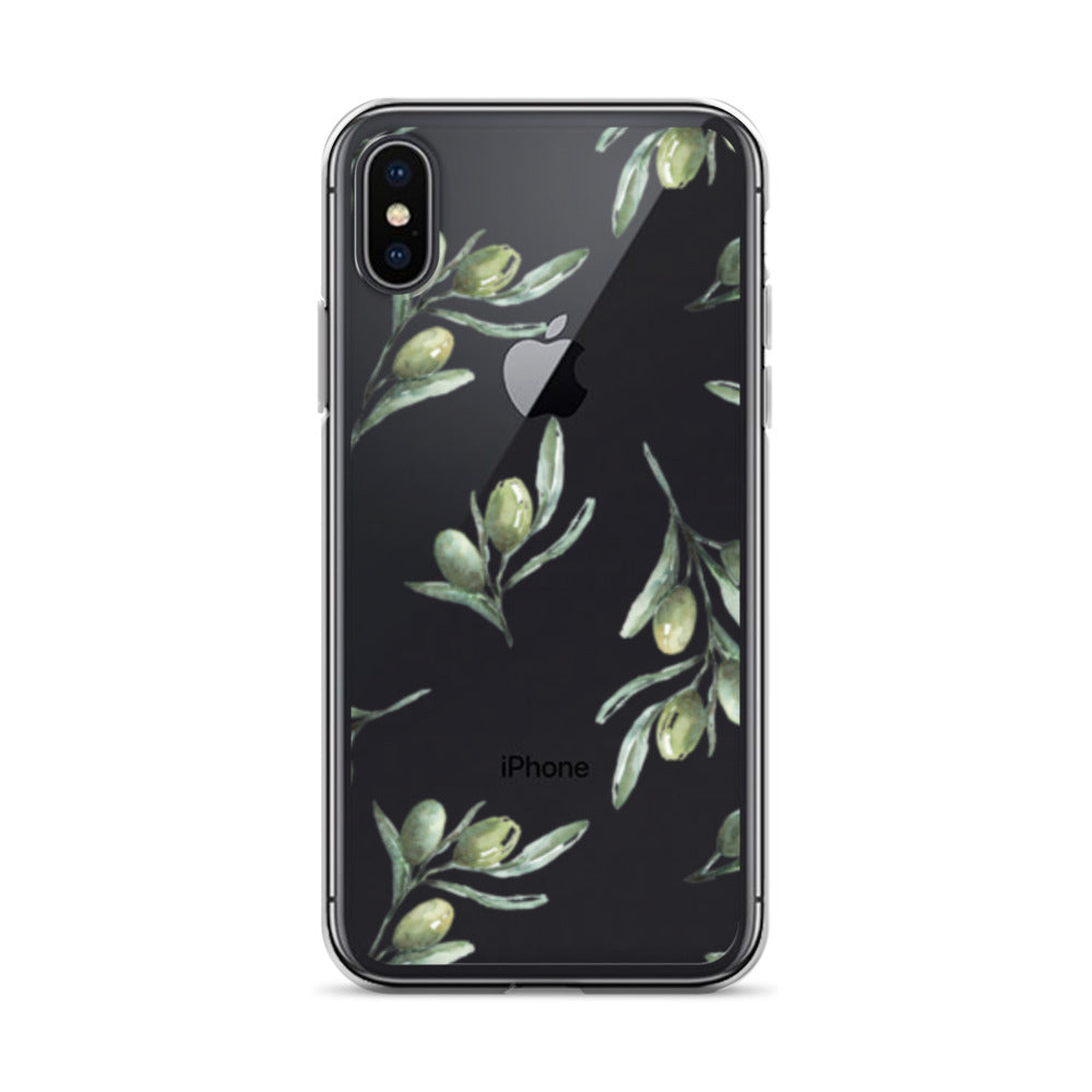 Clear Case for iPhone® Olive Branch