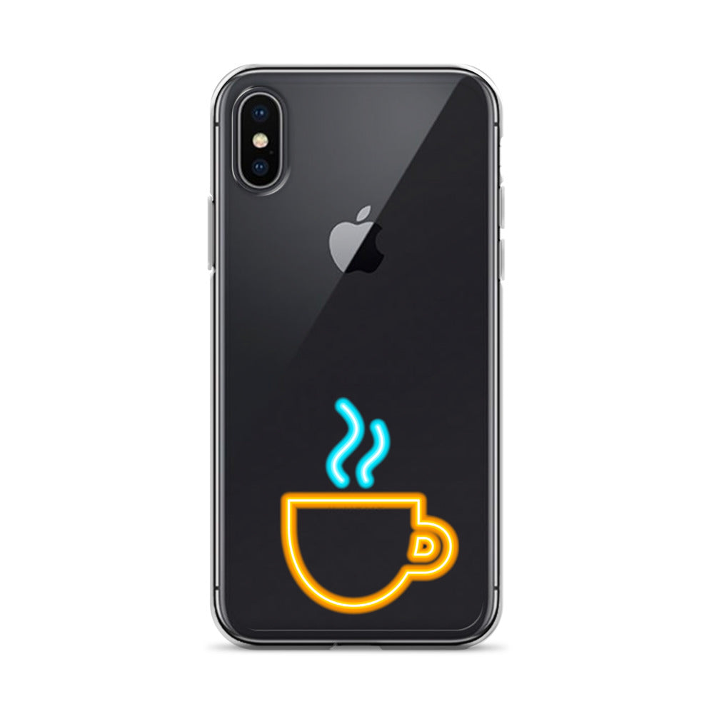 Clear Case for iPhone® Neon Coffee