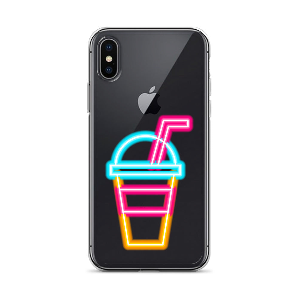 Clear Case for iPhone® Neon Drink