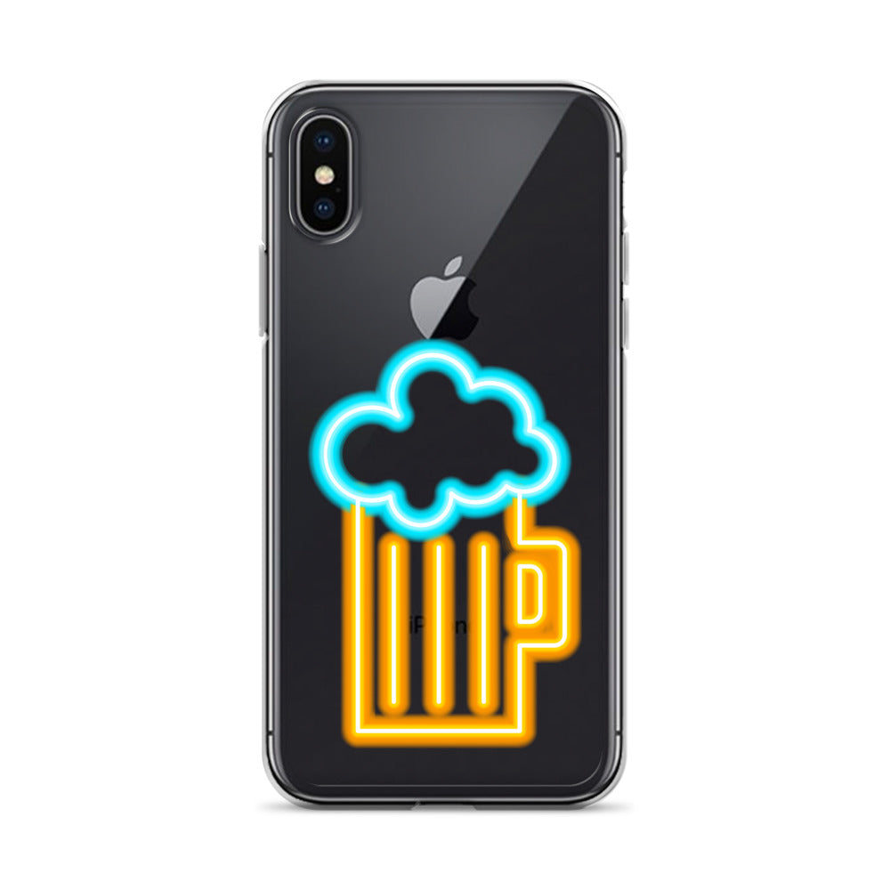 Clear Case for iPhone® Neon Beer