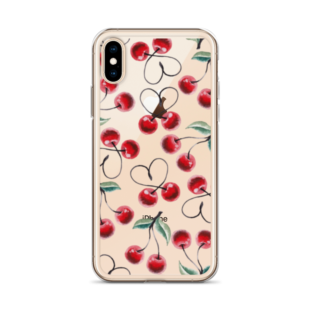 Clear Case for iPhone® Cherry Lots of Love