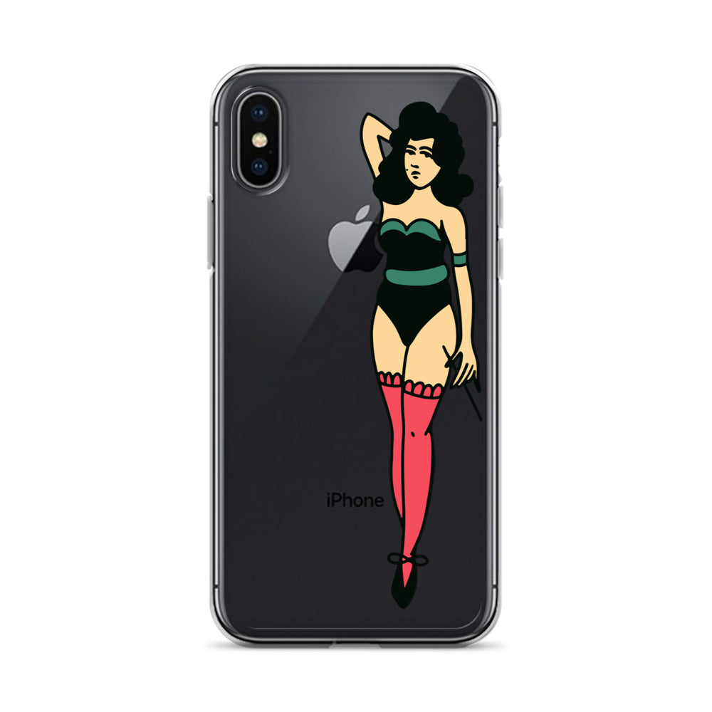 Clear Case for iPhone® Tattoo Lady