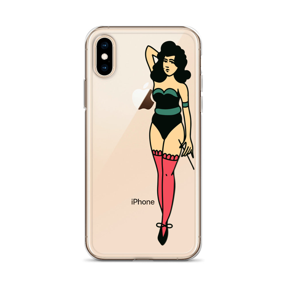 Clear Case for iPhone® Tattoo Lady