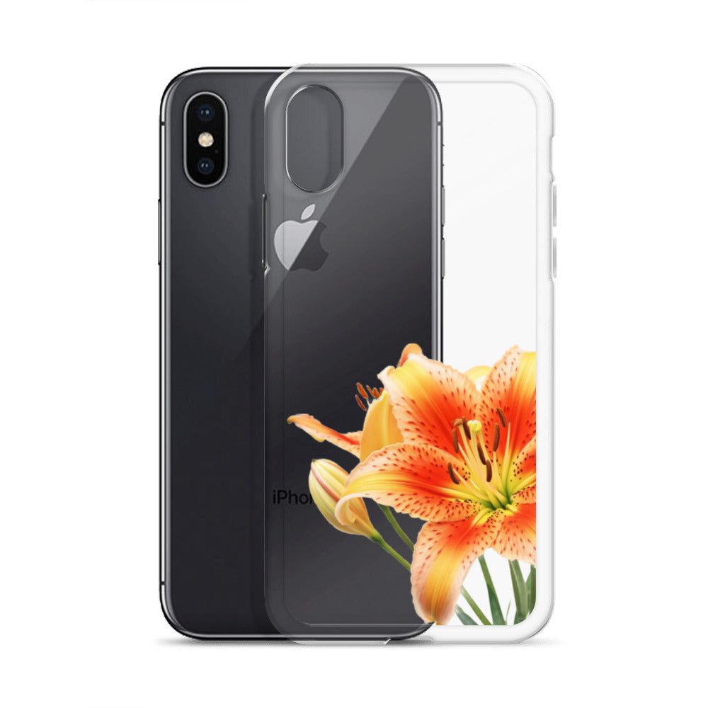 Clear Case for iPhone® Orange Lily