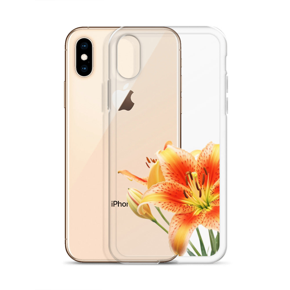 Clear Case for iPhone® Orange Lily