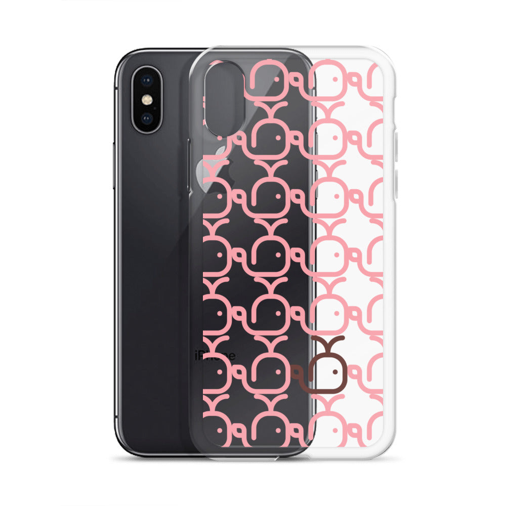 Clear Case for iPhone® Whales Pink