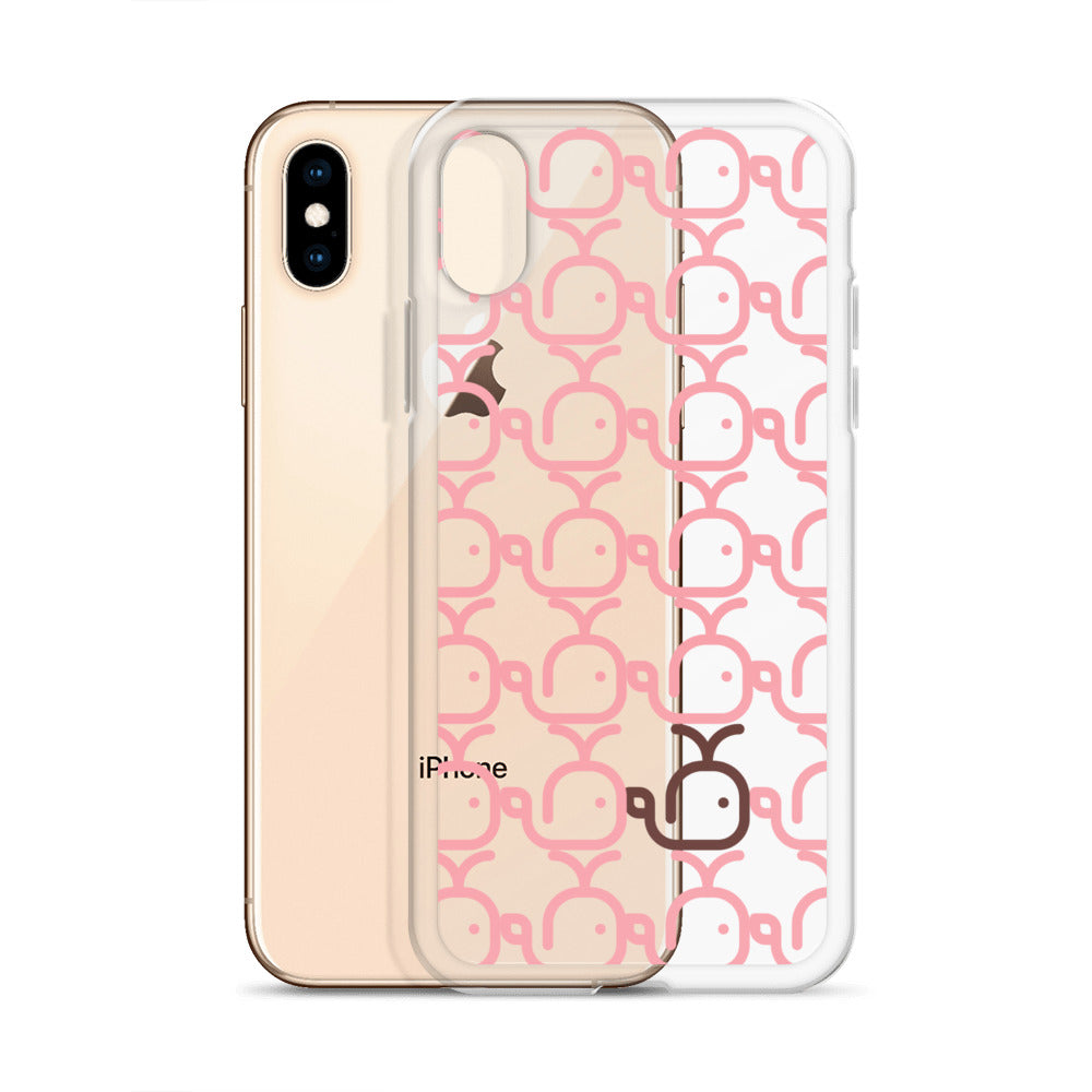 Clear Case for iPhone® Whales Pink