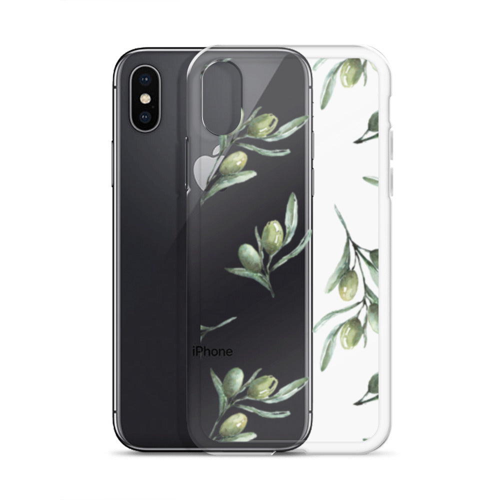 Clear Case for iPhone® Olive Branch