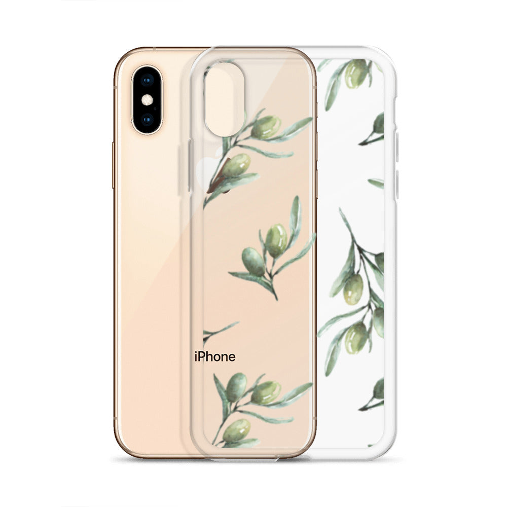 Clear Case for iPhone® Olive Branch